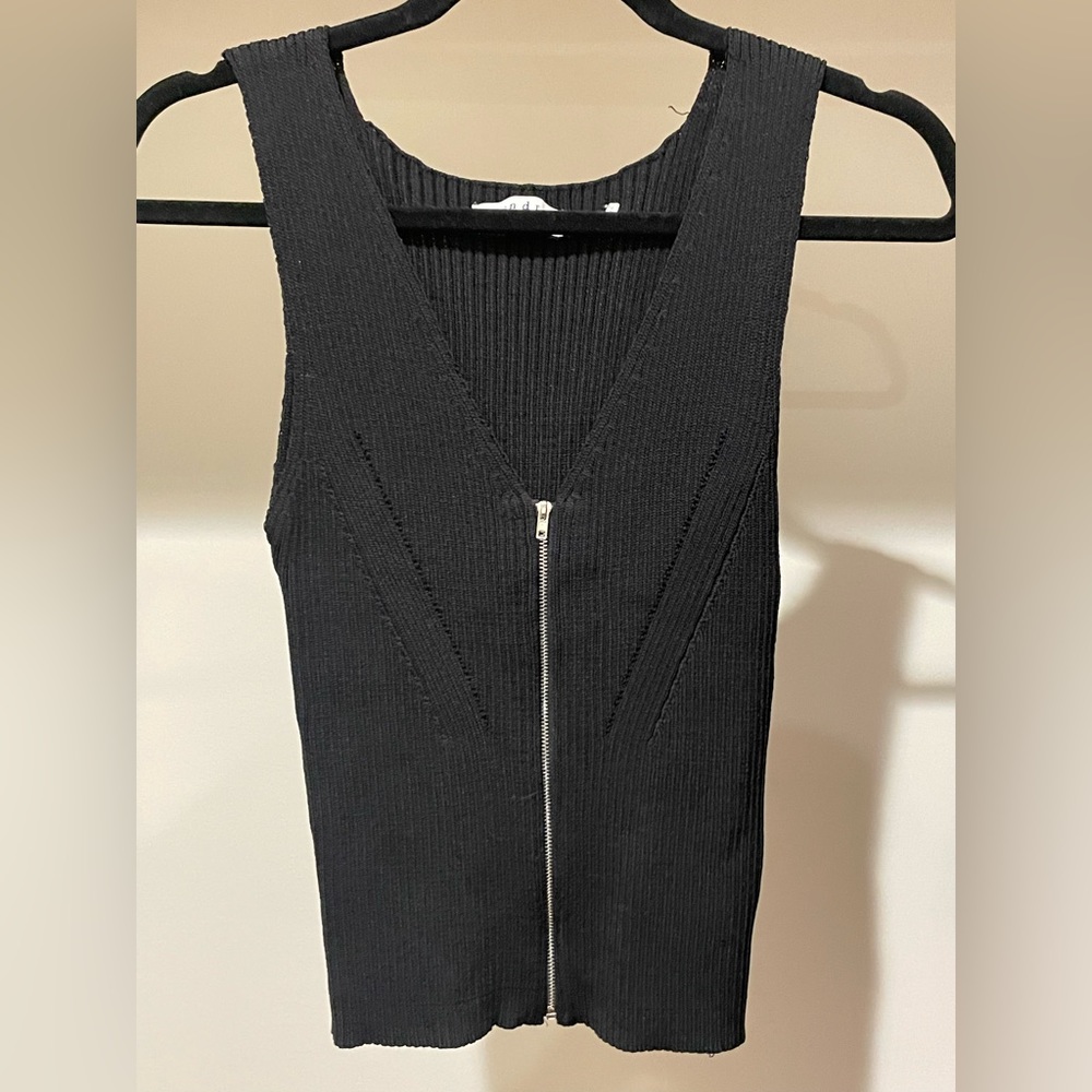 Sandro Knit Vest Zip Tank